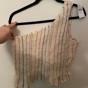 one shoulder crop top american eagle